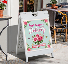 Frame Sandwich Board Signs Outdoor Sidewalk Sign
