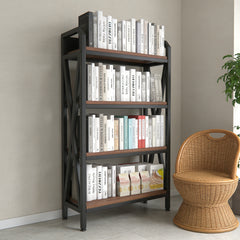 56.30'' Bakers Rack 4-Level Storage Shelves Metal and Wooden Kitchen Shelves, Kitchen Organizers and Storage, for Garage, Pantry, Bathroom, Closet ,33.50'' Length