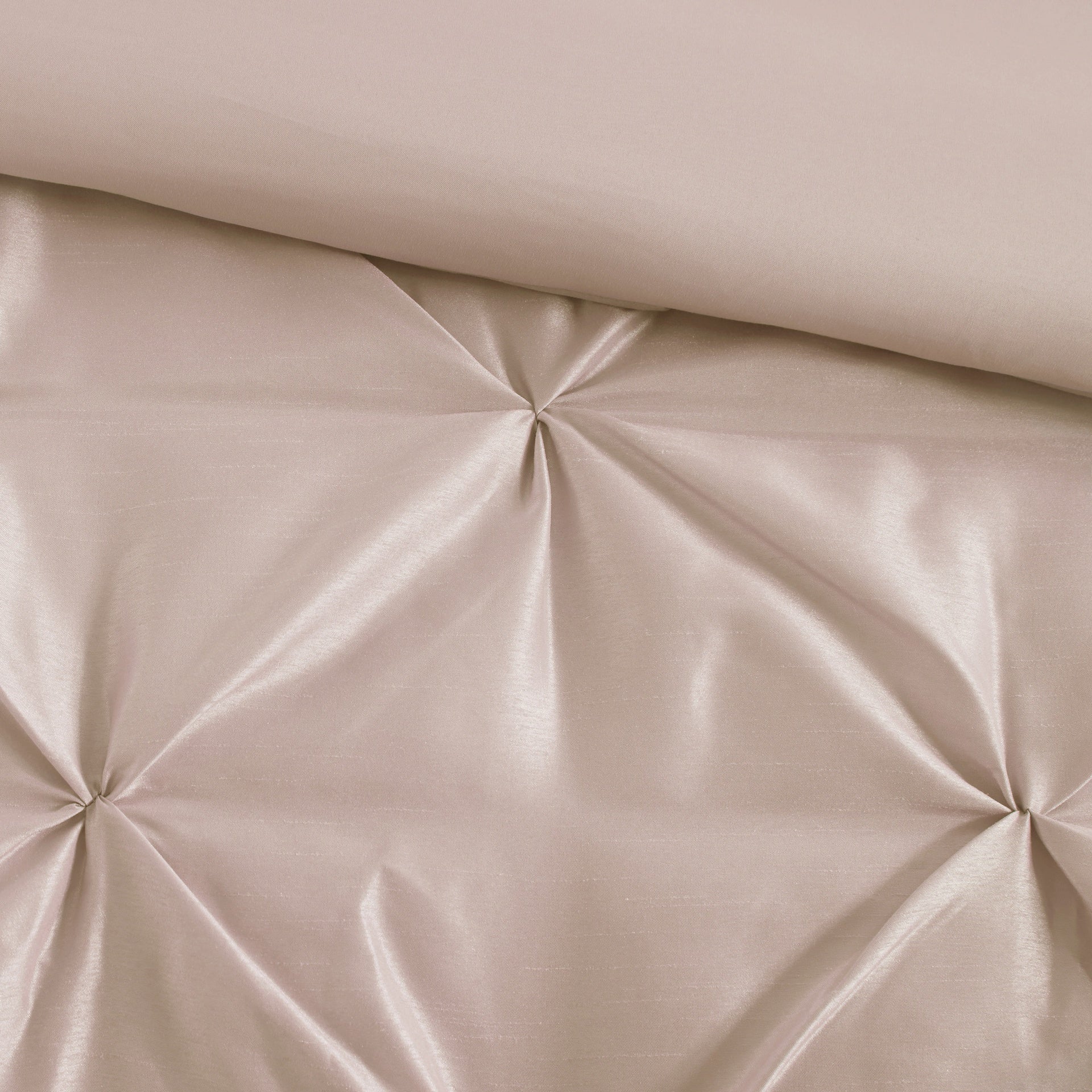 7-Piece Queen 100% Polyester Pieced Pleated Tufted Comforter Set
