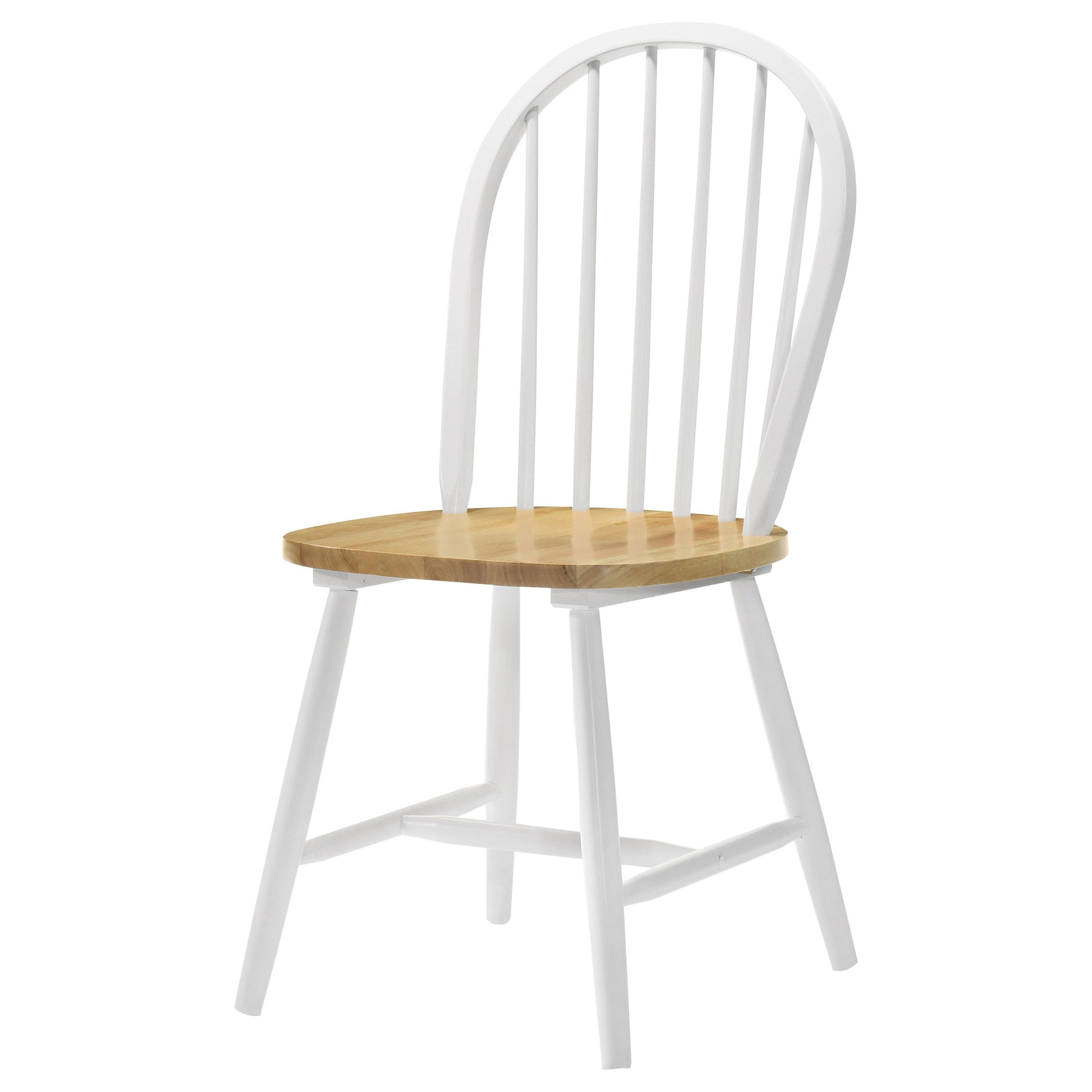 Natural Brown and White Spindle Back Side Chairs (Set of 4)