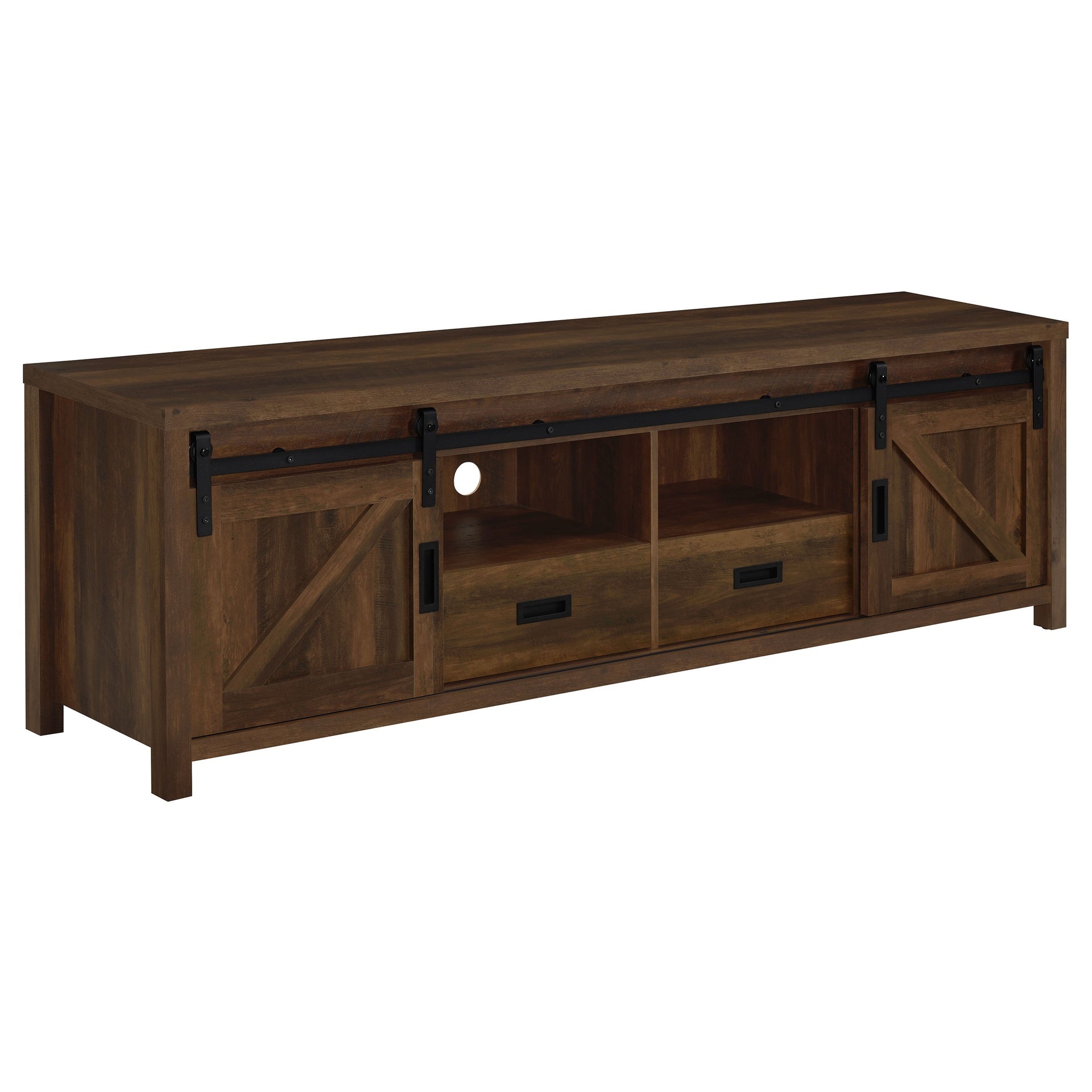 Madra Dark Pine 2-Door Engineered Wood TV Stand