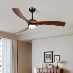 52 "3 solid wood leaf ceiling fan lights