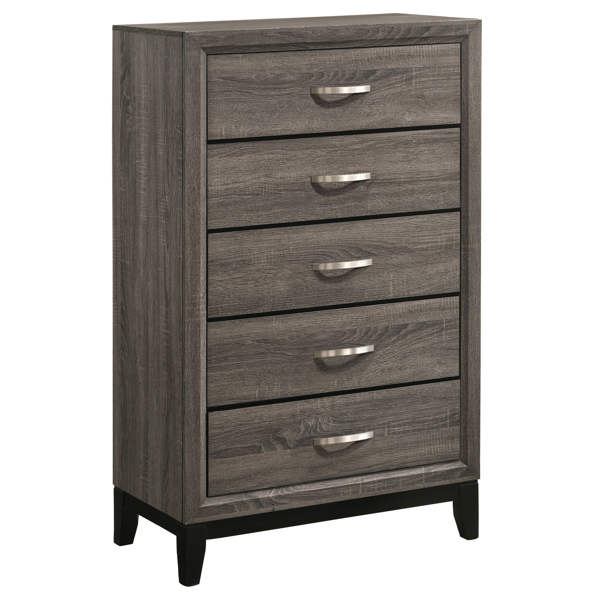 Gregory Grey Oak 5-Drawer Chest