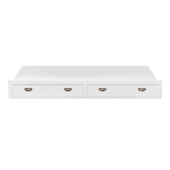 White Finish Trundle with Casters Movement Bedroom Furniture 1pc