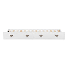 White Finish Trundle with Casters Movement Bedroom Furniture 1pc