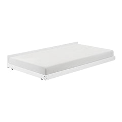 White Finish Trundle with Casters Movement Bedroom Furniture 1pc