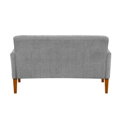 Modern Living Room Furniture Loveseat Gray Chenille Upholstery Pocket Coils Solid Wood Legs Furniture 1pc