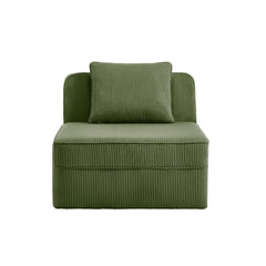 Martha Armless Sofa W/Pillow Corduroy -Green