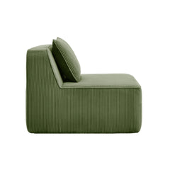 Martha Armless Sofa W/Pillow Corduroy -Green