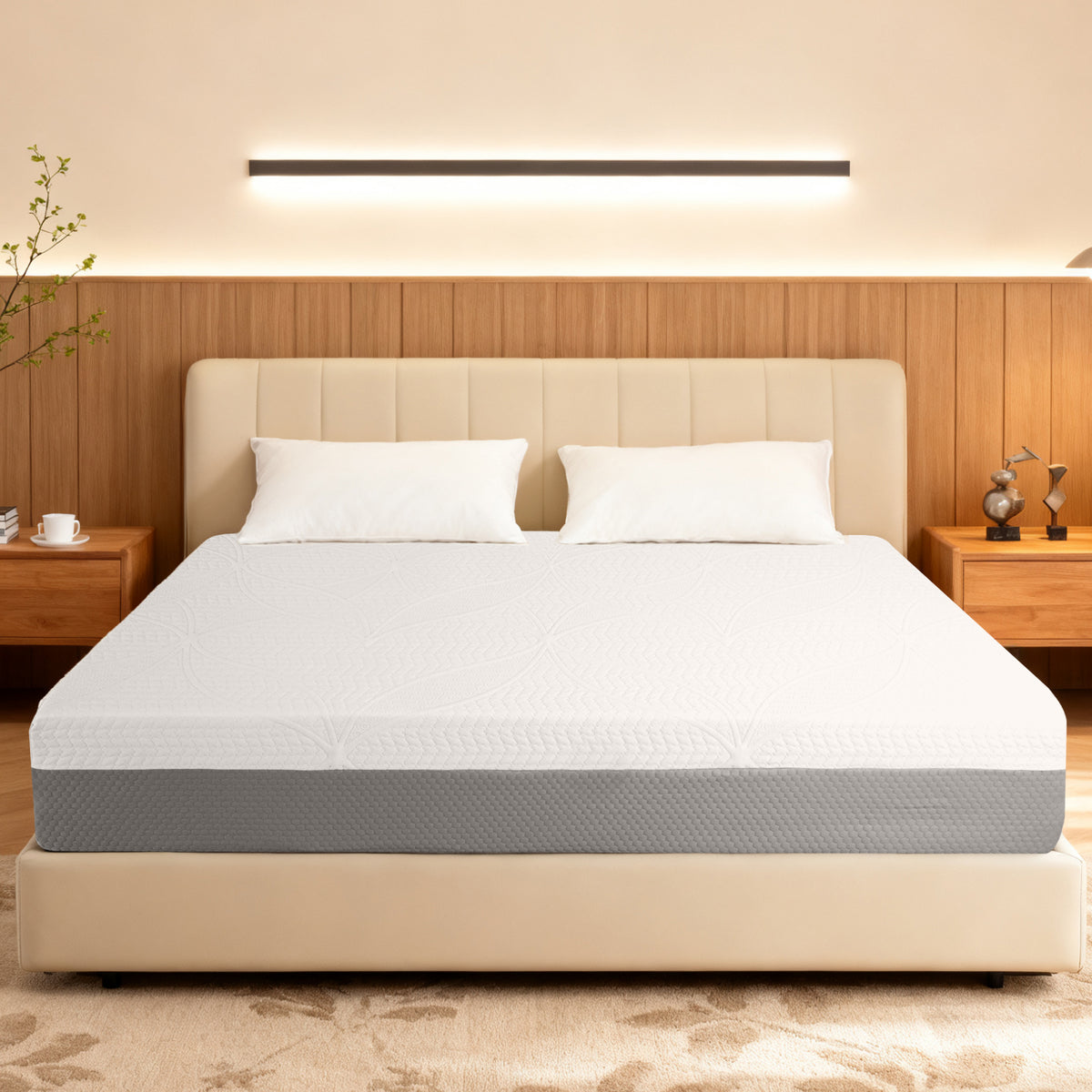 10-Inch Premium QUEEN Mattress - Premium 4-Layer Foam Sofa & Mattress - Japanese Design & Manufacturing, Ultra-Breathable, Eco-Friendly, Antimicrobial, Ergonomic Zoned Support, CertiPUR-US & OEKO-TEX