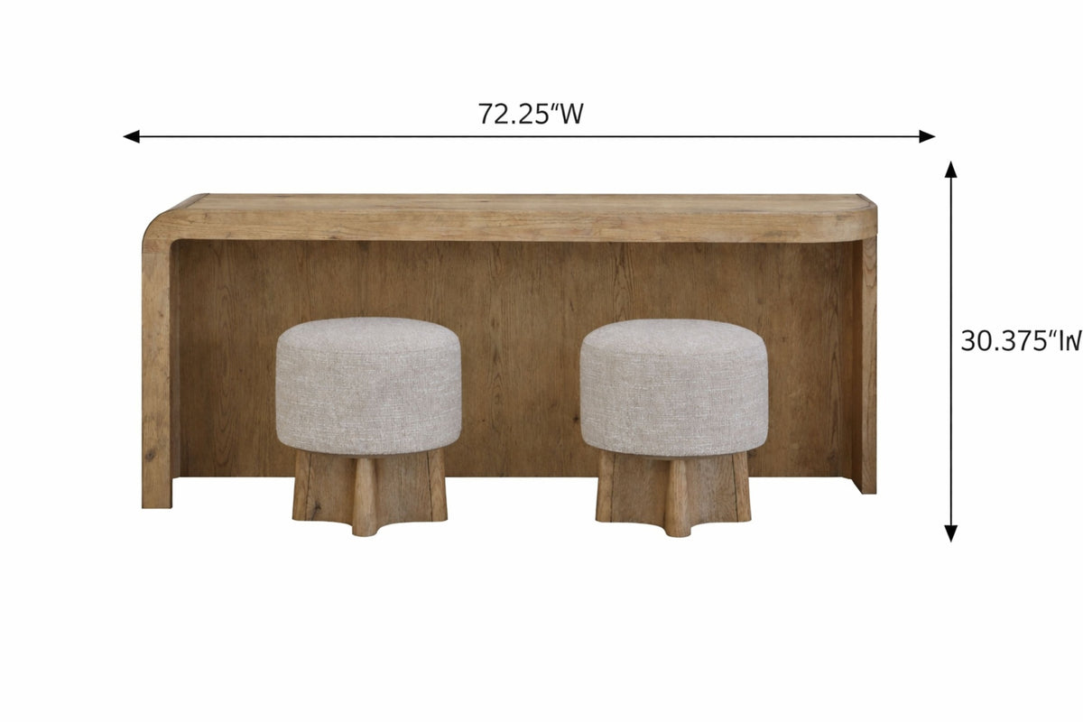 English Knotty Oak Entertainment Cole with Stools