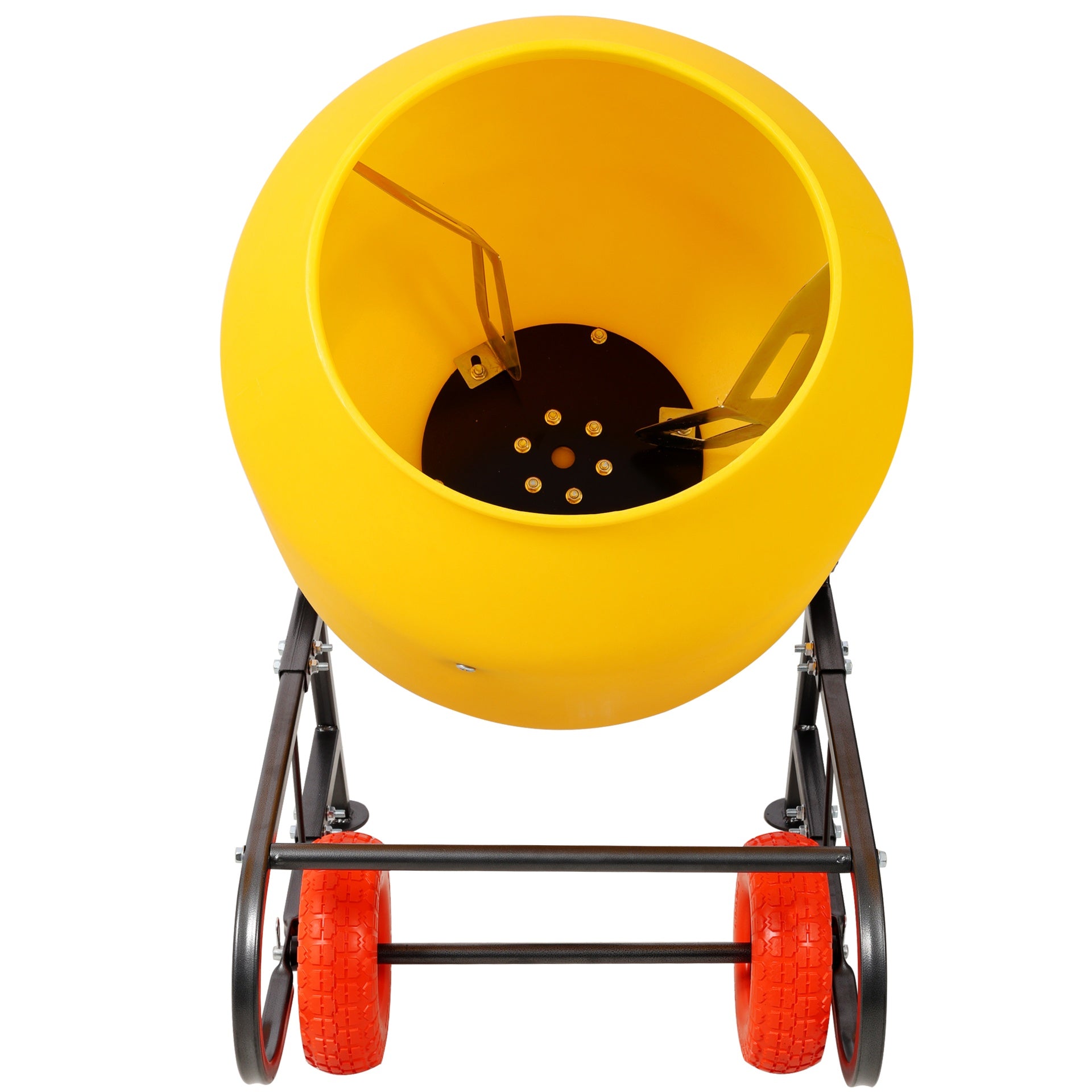 6 CUFT/170L Portable Electric Poly Drum Concrete Mixer, Heavy Duty Power Cement Mixing Machine for Mortar, Stucco and Fodder, 110V/60HZ CSA certificated