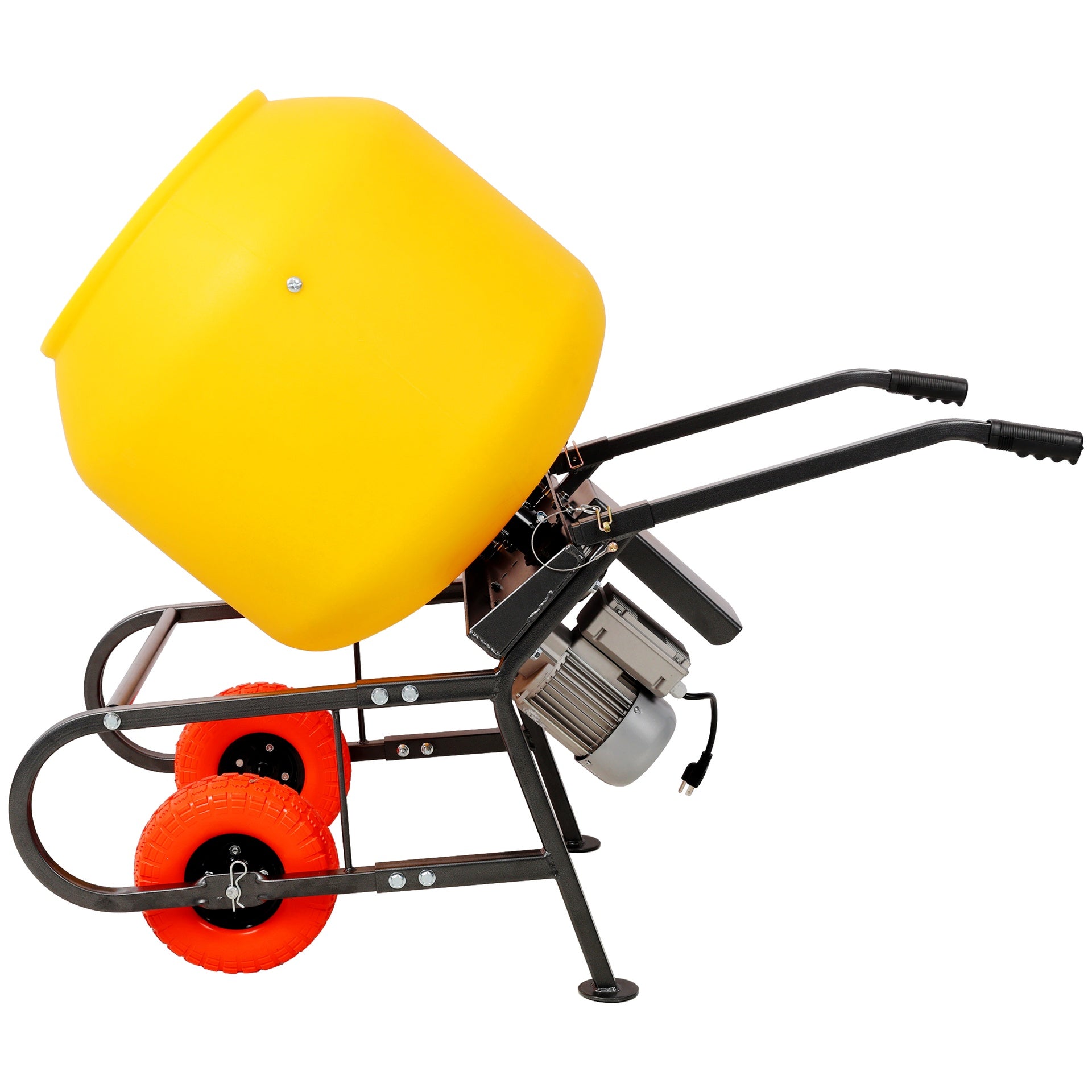 6 CUFT/170L Portable Electric Poly Drum Concrete Mixer, Heavy Duty Power Cement Mixing Machine for Mortar, Stucco and Fodder, 110V/60HZ CSA certificated