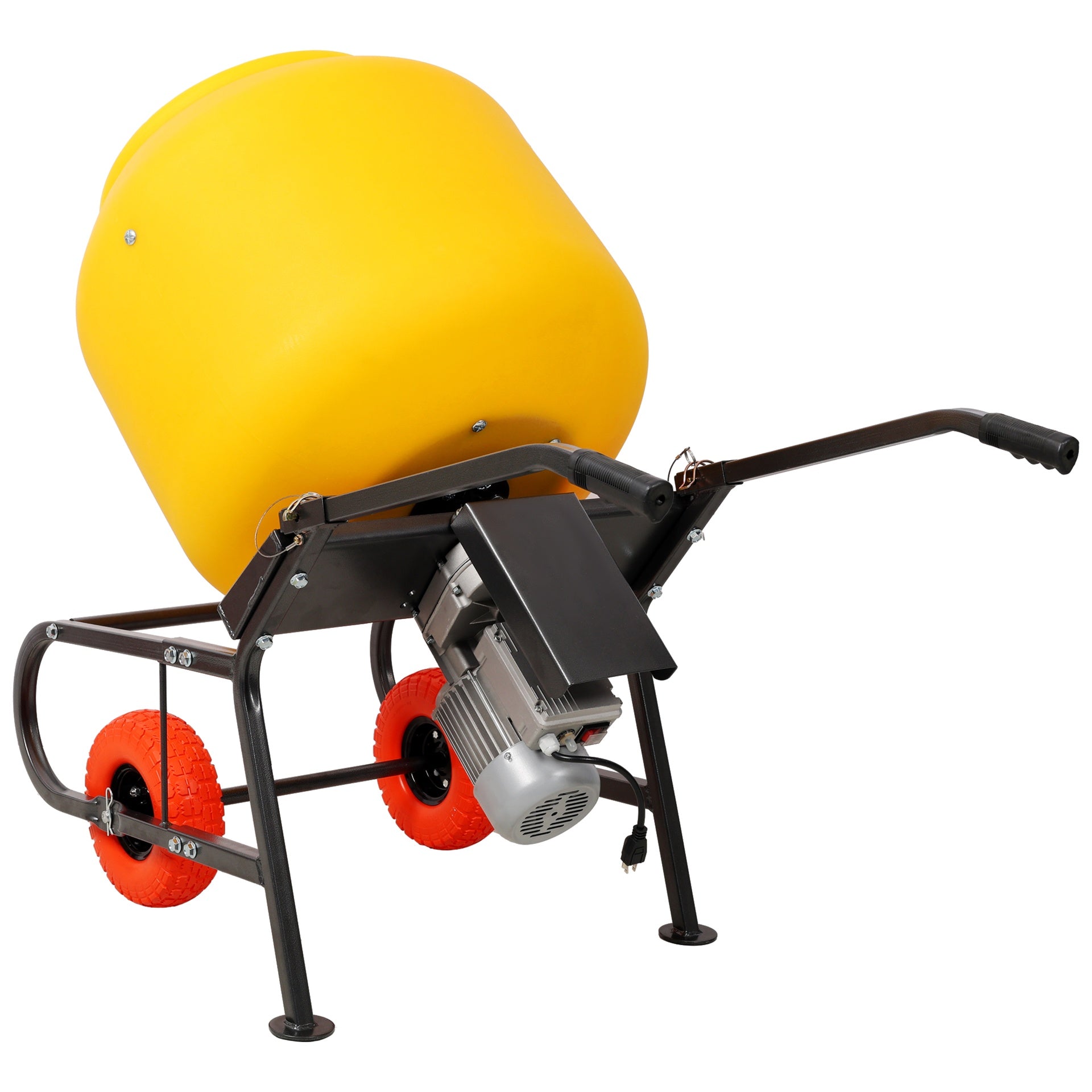 6 CUFT/170L Portable Electric Poly Drum Concrete Mixer, Heavy Duty Power Cement Mixing Machine for Mortar, Stucco and Fodder, 110V/60HZ CSA certificated