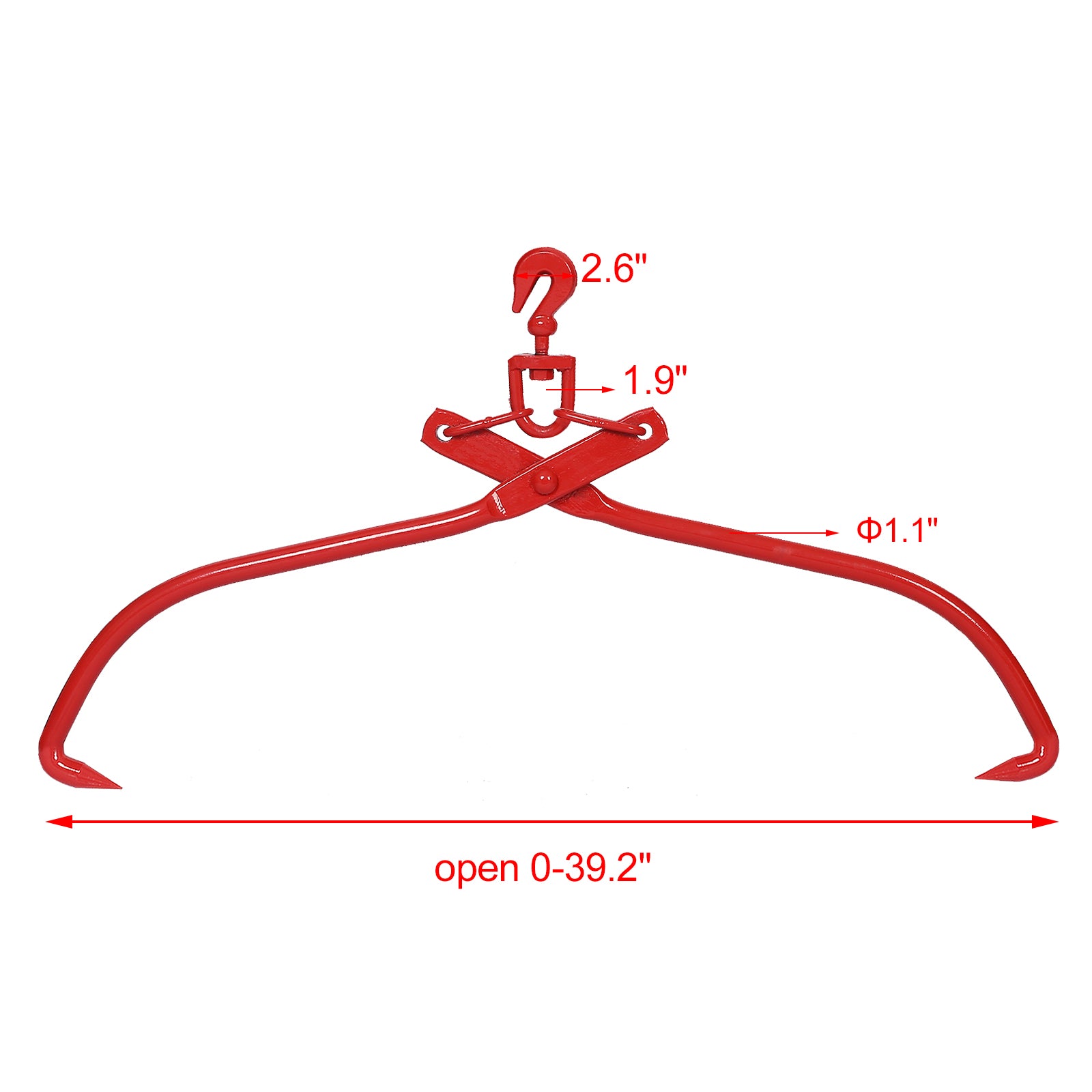 32in - Log Lifting Tongs Heavy Duty Grapple Timber Claw