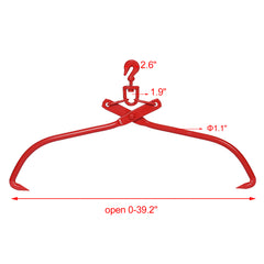 32in - Log Lifting Tongs Heavy Duty Grapple Timber Claw