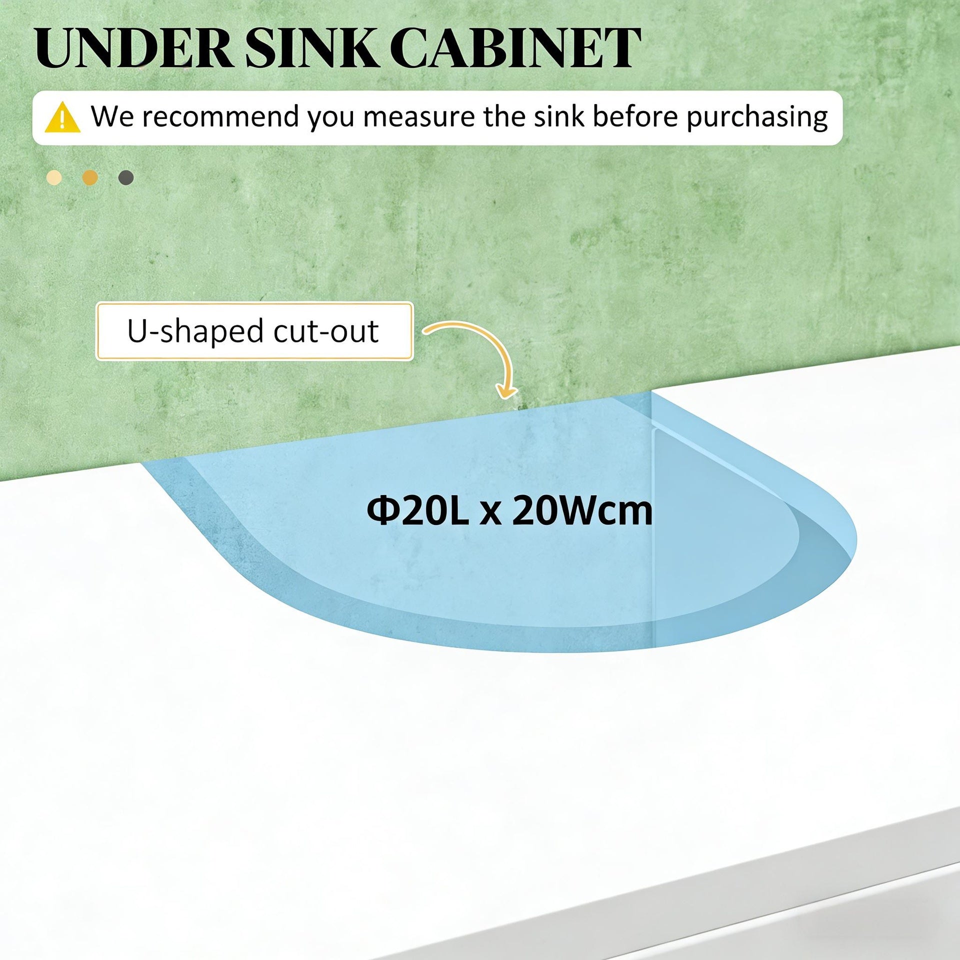 Modern Style Bathroom Under Sink Cabinet,Pedestal Sink Storage Cabinet(not included bathroom sink)