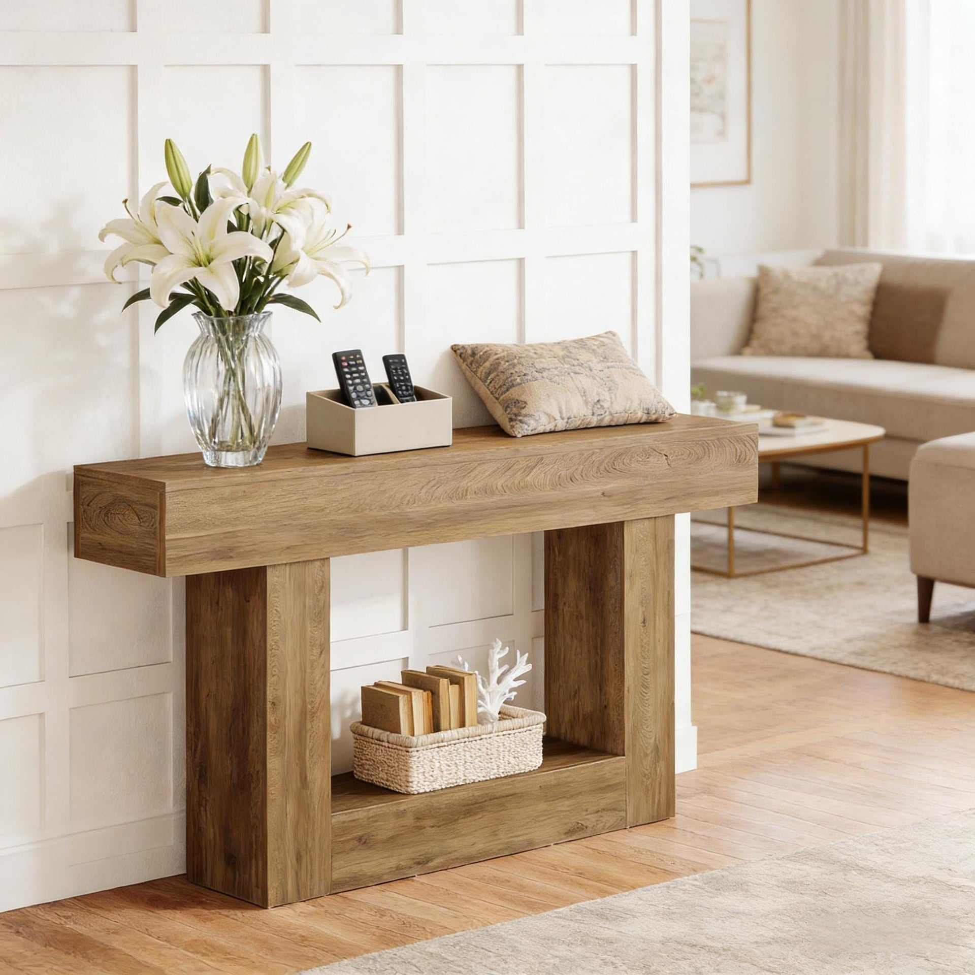 2-Tier Side Table,Entryway Table,Console Table