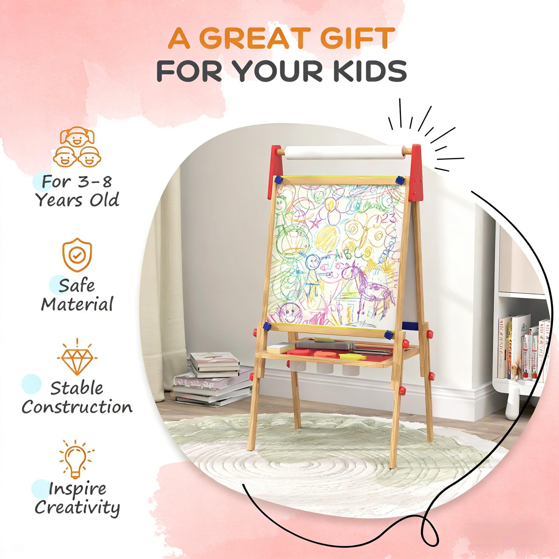Kids Easel,3 in 1 Easel for Kids
