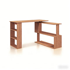 L Shaped Corner Computer Desk,360° Rotating Home Office Desk