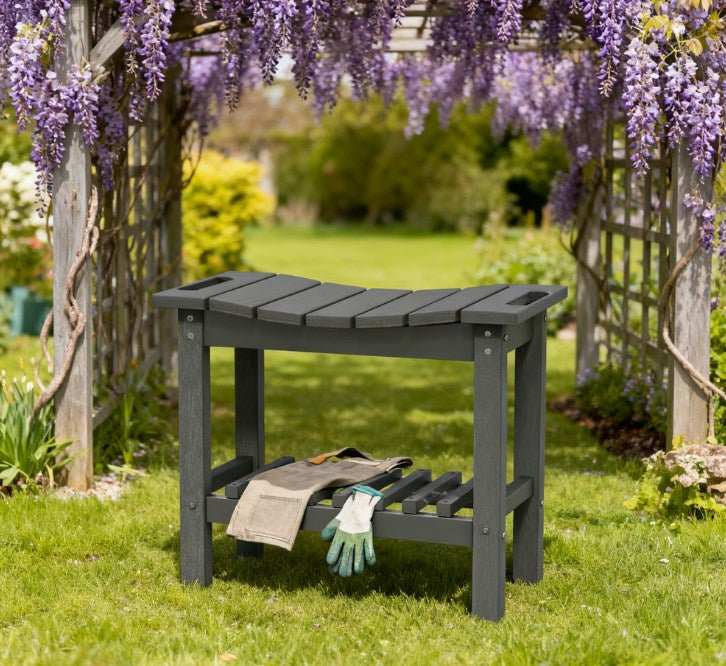 Non-Slip Pads Bench for Indoor Outdoor,Waterproof Shower Stool with Handle, Storage Shelf Bench