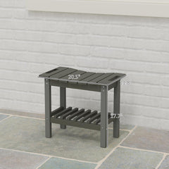 Non-Slip Pads Bench for Indoor Outdoor,Waterproof Shower Stool with Handle, Storage Shelf Bench