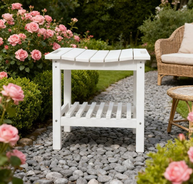 Shower Bench, Waterproof Shower Stool with Handle, Storage Shelf, Non-Slip Pads for Your Home