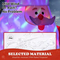 Christmas Outdoor Yard Display, Inflatable Christmas Santa Claus with Rotating Magic Ball Light