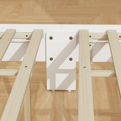 White  Full Bed Frame with Headboard