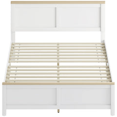 White  Full Bed Frame with Headboard