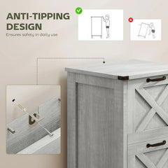 Farmhouse Office Storage Cabinet File Cabinet with 2 Drawers
