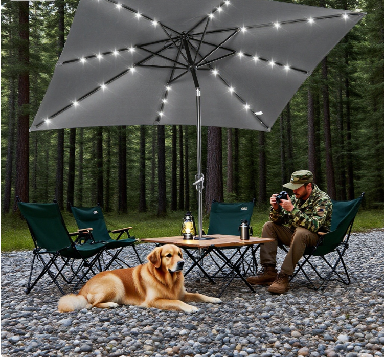 Sun Umbrella Solar Umbrella,Lighted Patio Umbrella