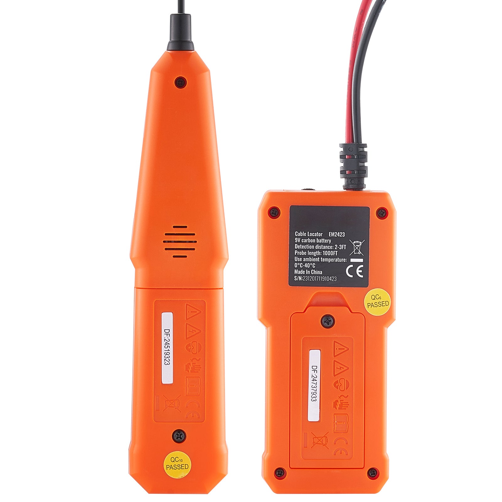 Underground Cable Locator, 3 FT Max. Detection Depth, Wire Tracer Break Detector Finder with Earphone, 1000 FT Max.Detection Length Cable Tester for Pet Fence Buried Sprinkler Valve Irrigation