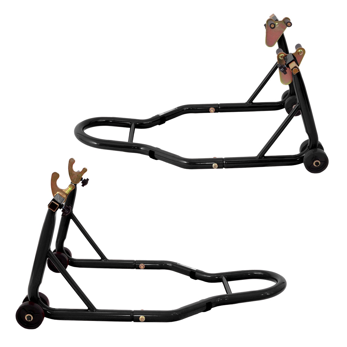 Motorcycle Front & Rear Stand, Front Rear Combo Stand Universal Wheel Lift Stand Swingarm Spool Lift Stand Paddock Stand