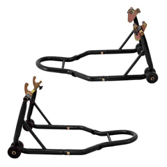 Motorcycle Front & Rear Stand, Front Rear Combo Stand Universal Wheel Lift Stand Swingarm Spool Lift Stand Paddock Stand