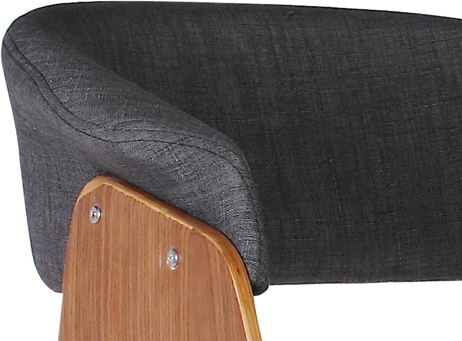 Weathered Oak Modern Swivel-Adjustable Barstool with Armrests
