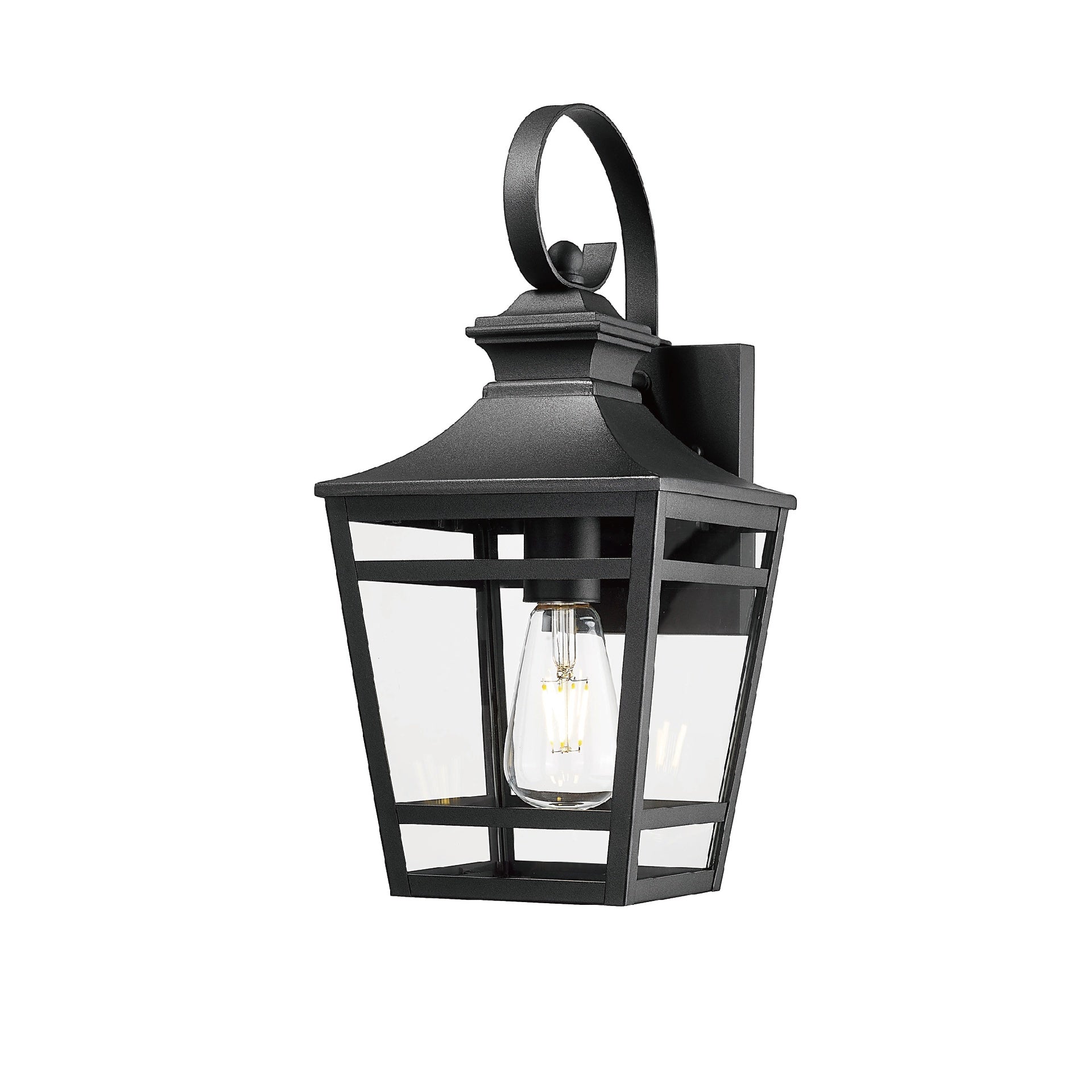 Large Outdoor Wall Lights for House, 16.5inch Exterior Lighting Fixtures Wall Mount Outdoor Porch Lights Waterproof Black Outdoor Sconce Lights with Clear Glass for Patio Hallway Garage (2 pack)