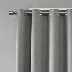 Printed Heathered Blackout Grommet Top Curtain Panel(Only 1 Pc Panel)