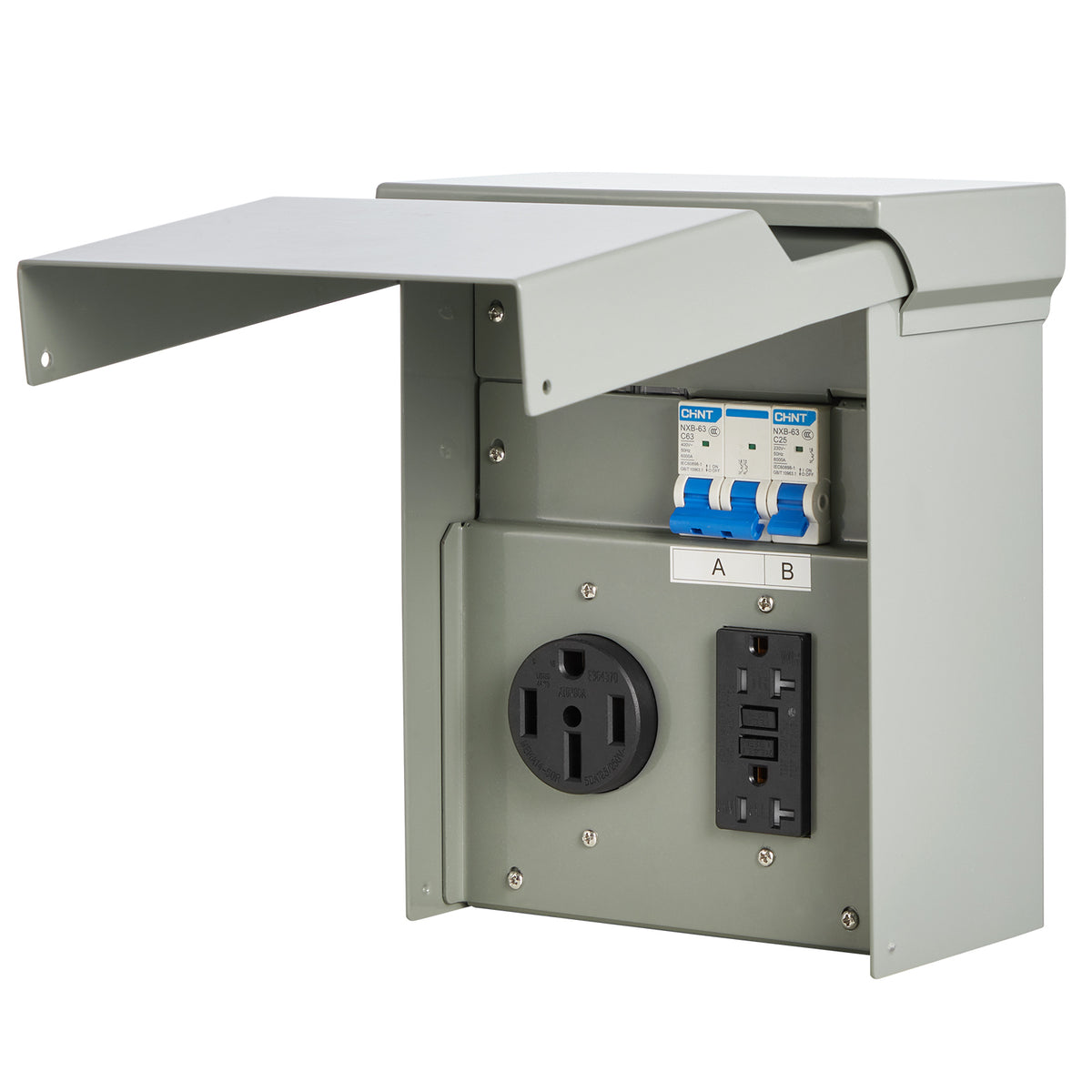 Temporary Power Outlet Panel RV Electrical Panel 20 50 Amp RV Outlet Box