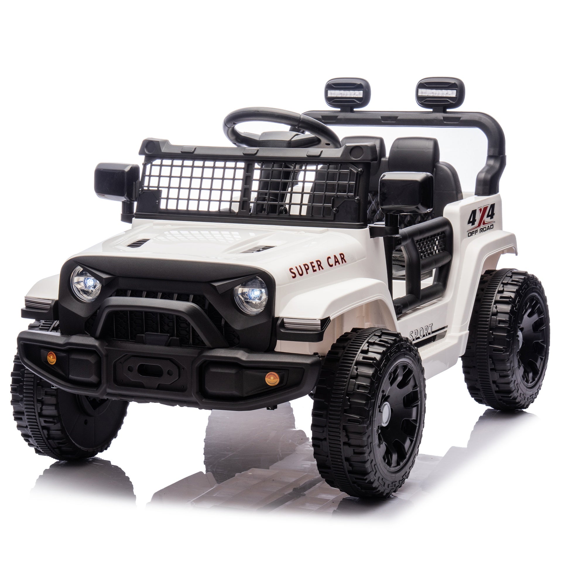 24V Kids Ride on Car W/Parents Control,Four-wheel suspension,2WD,Power display,Bluetooth,MP3,Music,LED headlight,Provide a speed of 1.86-3.11MPH For Kids Around 3 years old.
