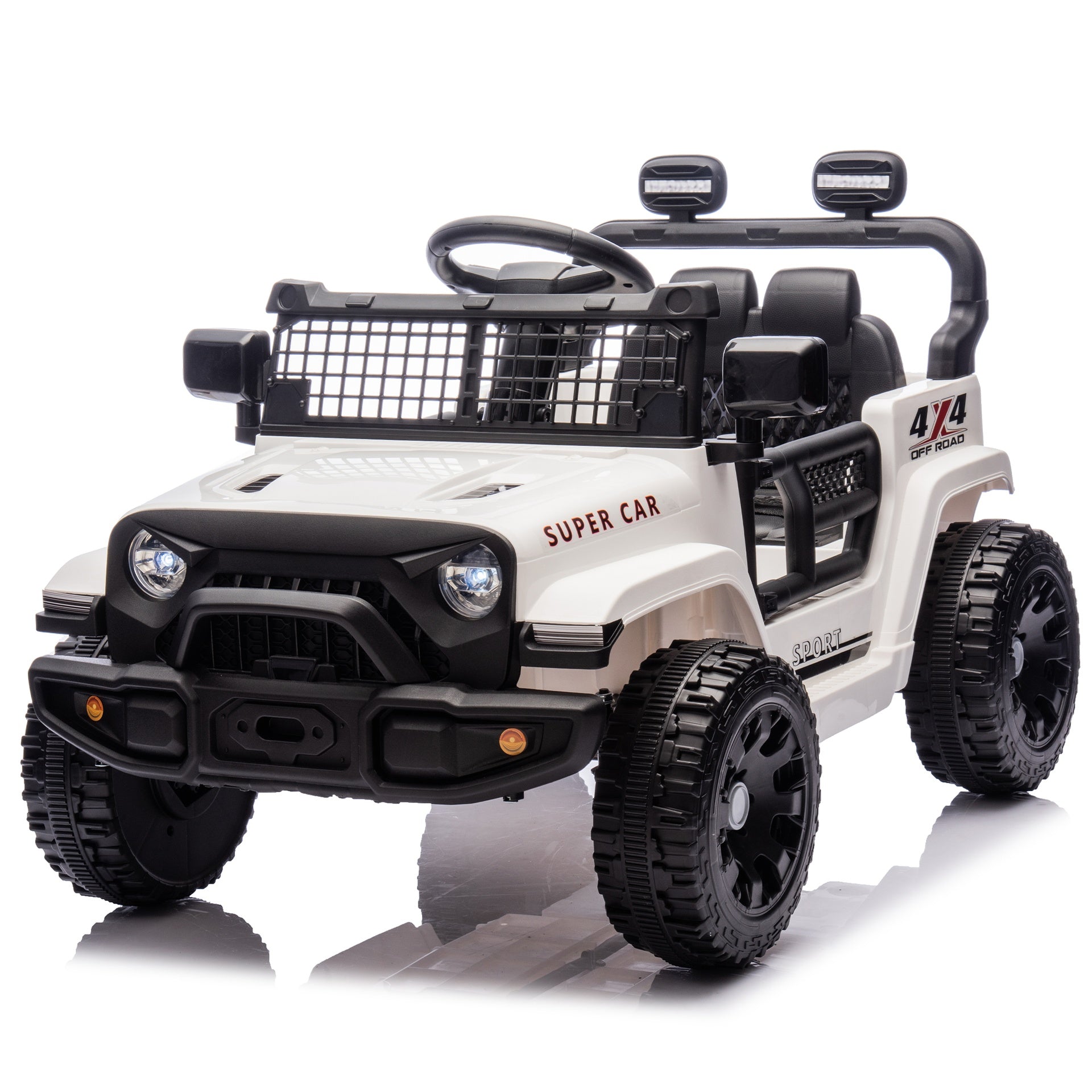 24V Kids Ride on Car W/Parents Control,Four-wheel suspension,2WD,Power display,Bluetooth,MP3,Music,LED headlight,Provide a speed of 1.86-3.11MPH For Kids Around 3 years old.