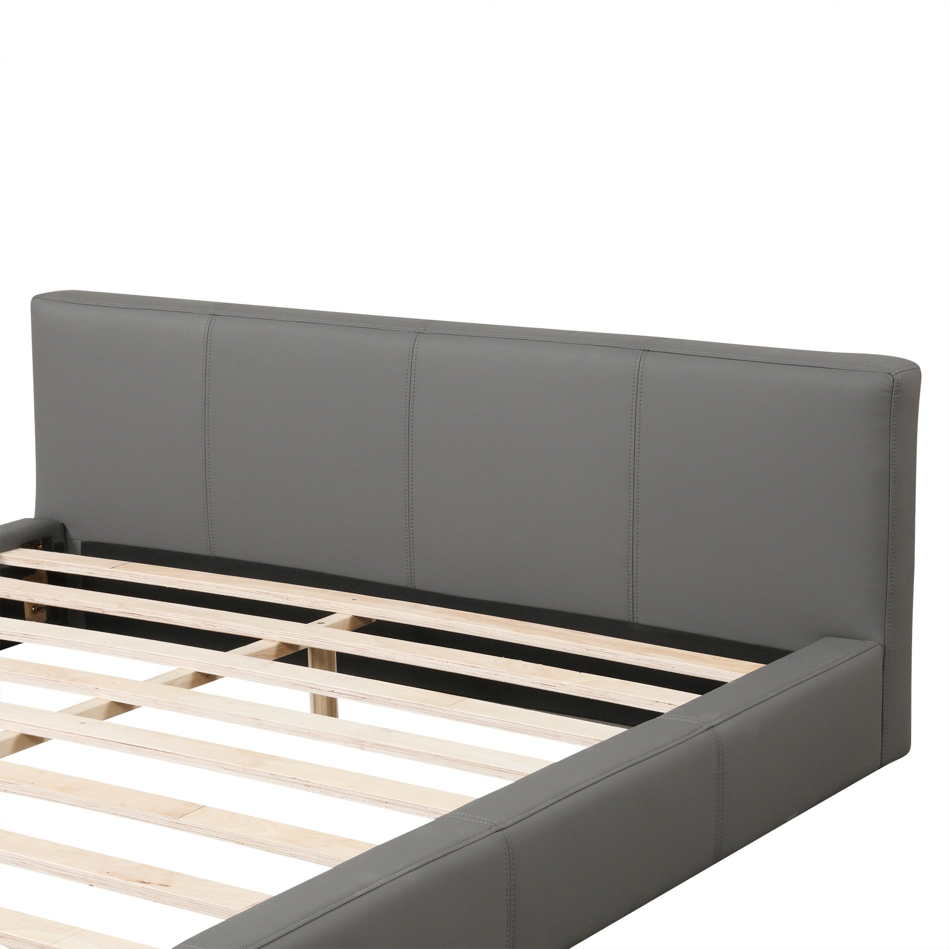 [Stylish Gray Upholstered Bed] - The Ideal Choice for Your Bedroom, KING