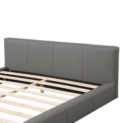 [Stylish Gray Upholstered Bed] - The Ideal Choice for Your Bedroom, KING
