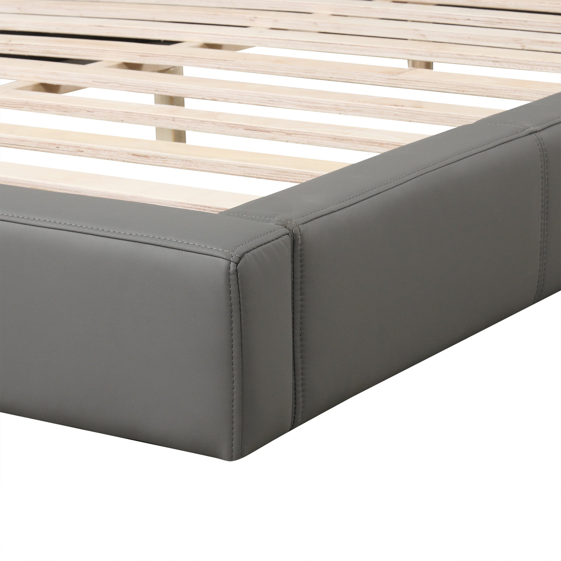 [Stylish Gray Upholstered Bed] - The Ideal Choice for Your Bedroom, KING