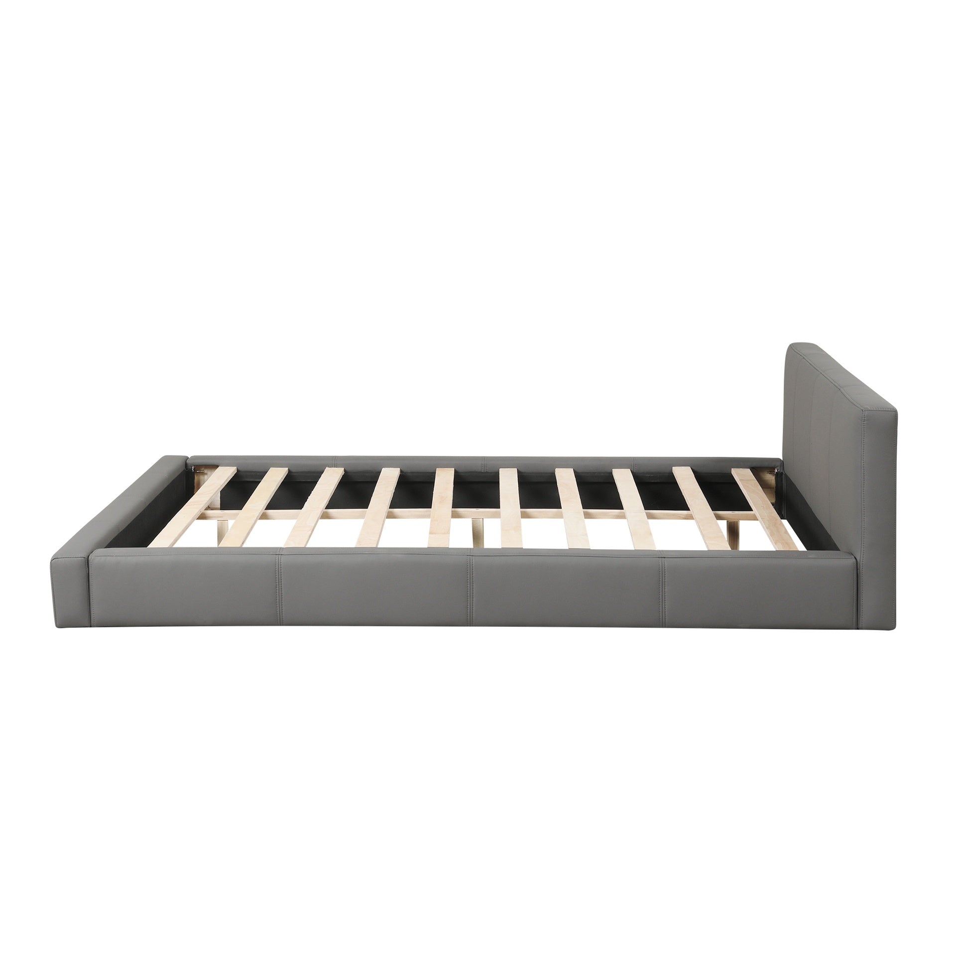 [Stylish Gray Upholstered Bed] - The Ideal Choice for Your Bedroom, KING