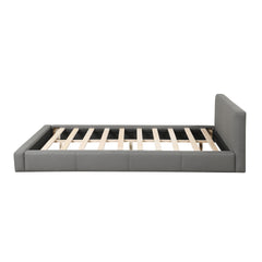 [Stylish Gray Upholstered Bed] - The Ideal Choice for Your Bedroom, KING