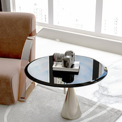 24" Inch Round Tempered Glass Table Top black Glass 1/2" Inch Thick Beveled Polished Edge(old SKU:W1265118648)