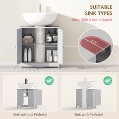Bathroom Vanity Cabinet, Under Sink Bathroom Cabinet with 2 Doors  (Without bathroom basin)