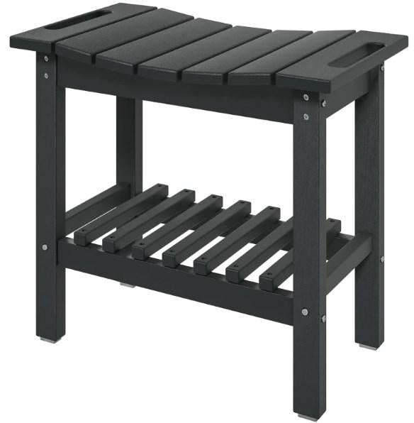 Storage Shelf Bench,Non-Slip Pads Bench for Indoor Outdoor,Waterproof Shower Stool with Handle
