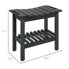 Storage Shelf Bench,Non-Slip Pads Bench for Indoor Outdoor,Waterproof Shower Stool with Handle
